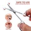 BlingKingdom Nose Hair Scissors for Men and Women, Rounded Tip Grooming Scissors for Trimming Facial Hair Ear Hair Eyebrow Mustache view 3