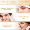 kabborro Dermaplane Razor for Women Face,Sonic Dermaplaning Tool Rechargeable 3 Speeds LED Light for Peach Fuzz & Face Hair Removal - 5 Refill Blades Included,White view 4