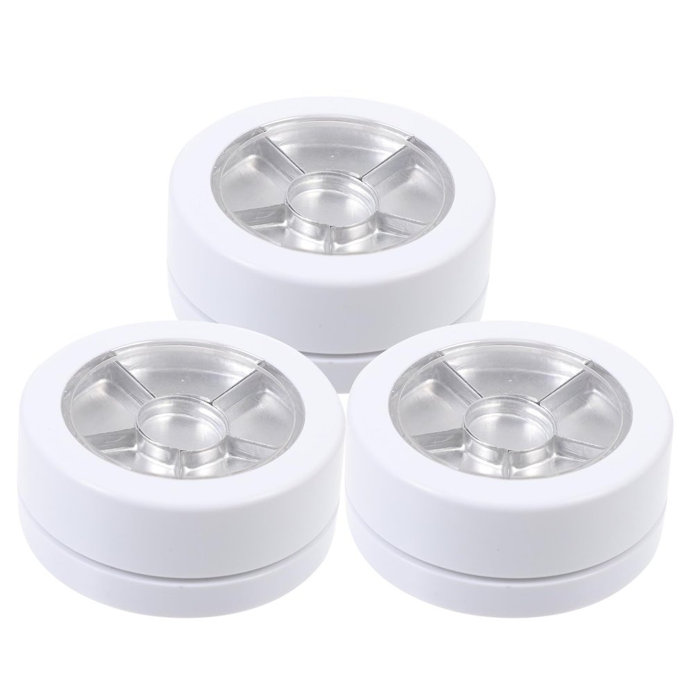 Artibetter 3pcs Dual-layer White Cream Jars with Aluminum Lids and Double-sided Tape, Empty Refillable Cosmetics Sub Containers for Skincare and Body Cream Storage