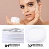 Artibetter 3pcs Dual-layer White Cream Jars with Aluminum Lids and Double-sided Tape, Empty Refillable Cosmetics Sub Containers for Skincare and Body Cream Storage view 3