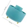 COHEALI Rotatable Makeup Brush Holder Organizer with 5 Slots, Dustproof Desktop Pen Cup Storage Container in Light Blue for Makeup and Office Supplies view 2