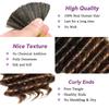 Afihond Human Braiding Hair for Boho Braids Deep Wave Bulk Human Hair for Braiding 3 Bundles 110g 22 Inch Brazilian Virgin T1B/30 Highlight Curly Hair Extensions for Boho Braids Ombre view 2