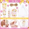 Dansib 24 Sets/96 Pcs Pink Honey Hand Cream and Lip Balm Gift Baby Shower Favors for Guest Thank You for Bee Travel Size Hand Lotion and Lip Balm Bulk Baby Shower Birthday Party Supplies view 2