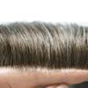 Toupee for Men Hairpiece Mens Hair Replacement System Invisible Ultra Thin Skin PU Mens Toupee Wig Soft Human Hair Piece for Men Grey #440 Medium Brown+40% Gray-90% Light Density 5"x7" view 4