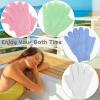 8 Pcs Shower Gloves Eexfoliating for Women & Men(4 Pairs), Double Sided Deep Clean Body Nylon and Polyester Bath Exfoliator Scrub Gloves Bulk for Shower, Spa, Massage, Dead Skin Cell Remover view 2