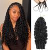 Human Crochet Hair Burmese Curly 20 Inch 60g 16A Raw Feather Crochet Human Hair Miracle Knots Pre-Separated Spiral Curl Lightweight Reusable for Black Women Natural Black view 1