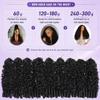 Human Crochet Hair Burmese Curly 20 Inch 60g 16A Raw Feather Crochet Human Hair Miracle Knots Pre-Separated Spiral Curl Lightweight Reusable for Black Women Natural Black view 3