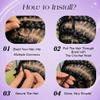 Human Crochet Hair Burmese Curly 20 Inch 60g 16A Raw Feather Crochet Human Hair Miracle Knots Pre-Separated Spiral Curl Lightweight Reusable for Black Women Natural Black view 4