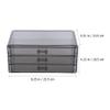 Angoily Stackable Desktop Storage Box with 3 Drawers, Gray Mini Organizer for Makeup, Jewelry, and Sundries, Cosmetic Storage Cabinet for Vanity and Desk Use view 2
