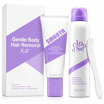 Smooth Hair Removal Spray kit for Women & Men, Painless Depilatory Spray, Fast 5-Minute Body Hair Remover for Legs, Arms, Underarms & Bikini