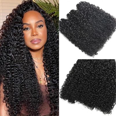 PiXie Curly Bundles Human Hair 20 22 24 Inch Quick Weave Natural Color