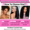 Human Crochet Hair for Black Women, 24 Inch 60g Feather Crochet Human Hair Burmese Curly Knotless Pre Looped Reusable Raw Human Hair Bundles, Natural Black view 3