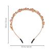 SEWACC Rhinestone Hair Band Crystal Headband Elegant French Style Hair Hoop for Women Wedding Bridal Orange Color view 2