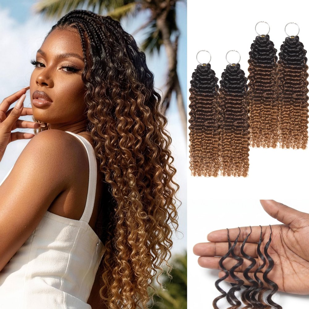 LUVME Deep Wave Crochet Human Hair 20 Inch 235g 160 Strands