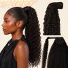 TRIIPPY Ponytail Extension Human Hair Burmese Curly, SOFTMAX Raw Cambodian Human Hair Ponytail for Black Women, Matches 3C/4A Textures, Seamless Wrap-Around in 30s, 20 Inch 80g #Natural Color view 1