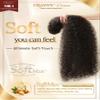 TRIIPPY Ponytail Extension Human Hair Burmese Curly, SOFTMAX Raw Cambodian Human Hair Ponytail for Black Women, Matches 3C/4A Textures, Seamless Wrap-Around in 30s, 20 Inch 80g #Natural Color view 4