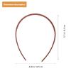 BIUDECO Faux Pearl Hairband 3pcs Set Vintage Wavy Headband for Women Wedding Party Hair Accessory Brick Red view 2