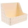 YARNOW Wall-mounted Cosmetics Organizer Box with Lipstick Storage, Milk White Retro Bathroom Counter Makeup Holder for Bathroom Storage view 1