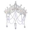 Kfwfuaee Stylish Pearls Fringe Hair Band for Dancing Parties and Activity Anti Slip Design Lightweight Comfortable Wear Bridal Headpiece view 1