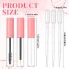 3PCS Empty Mascara Tube and Wand, 10ml Clear Mascara Tubes with Dropper & Brush, Refillable Lip Gloss Containers, Mini Eyelash Serum Applicator for DIY Cosmetics view 2