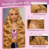 Hepnok 26 Inch Honey Blonde Wig Human Hair 136 Lace Front Wigs Human Hair view 2