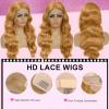 Hepnok 26 Inch Honey Blonde Wig Human Hair 136 Lace Front Wigs Human Hair view 3