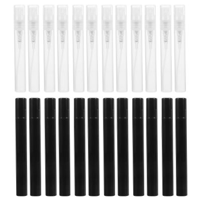 KICHOUSE 30Pcs Fine Mist Perfume Bottles, Black Plastic Spray Containers