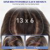 Ombre Blonde Lace Front Bob Wig, Short Straight Glueless Synthetic Wig for Women, Pre-Plucked Hairline with Brown Roots, 13x6 HD Lace Bob Wig for Daily Wear 10IN (Dark Brown) view 2