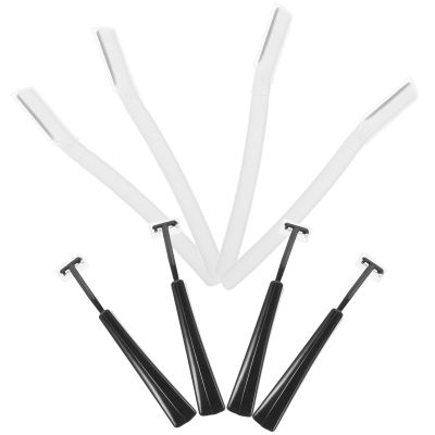 JOYOFREELY Portable Eyebrow Razor Trimmer 8pcs Set with T-shaped Handle Facial Hair Shaper for Women and Men Eyebrow Grooming Makeup Accessory