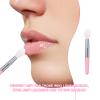 HOMOCONO 12pcs Silicone Lipstick Brush Applicator Set Mini Lip Balm Applicators with Pink Handles for Lip Mask and Gloss Makeup Tools view 3