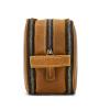 DUYHBAWRS Leather Toiletry Bag Men's Women's Vintage Makeup Waterproof Inner Fabric Storage(Style2) view 3