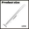 12 PCS Metal Nail Files, Stainless Steel Fingernail File for Natural Nails, Nail File Set with Curved Sharp Pointed Tip, Double Sided Manicure Pedicure Toenails Tools view 2