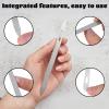 12 PCS Metal Nail Files, Stainless Steel Fingernail File for Natural Nails, Nail File Set with Curved Sharp Pointed Tip, Double Sided Manicure Pedicure Toenails Tools view 3