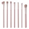 7Pcs Eye Makeup Brush Set Professional Eyeliner & Angled Eyebrow Brushes with Blending Eyeshadow Makeup Brushes with Soft Hairs Plastic Handle for Liquid, Cream, Powder Concealer Brows Eye Shadows view 1