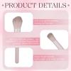 7Pcs Eye Makeup Brush Set Professional Eyeliner & Angled Eyebrow Brushes with Blending Eyeshadow Makeup Brushes with Soft Hairs Plastic Handle for Liquid, Cream, Powder Concealer Brows Eye Shadows view 3