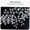 BETOOKY Rhinestone Bride Wedding Headband Hair Accessories Luxury Handmade Silver Bridal Hairpiece for Bridal Gown Ceremony view 3