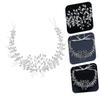 BETOOKY Rhinestone Bride Wedding Headband Hair Accessories Luxury Handmade Silver Bridal Hairpiece for Bridal Gown Ceremony view 4