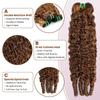#P4/27 Honey Blonde Highlight Burmese Curly Bundle Human Hair 22 24 26 Inch view 3