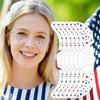 Crudetae Glitter Freckles 6Pcs Patriotic Red White Blue Face Tattoo for 4th of July, Sparkle Makeup Stickers for Women Kids, Great 4th of July Outfits for Women view 1