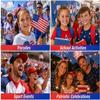 Crudetae Glitter Freckles 6Pcs Patriotic Red White Blue Face Tattoo for 4th of July, Sparkle Makeup Stickers for Women Kids, Great 4th of July Outfits for Women view 4