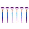 COOLHIYA 6pcs Fan Face Mask Brush Applicator Set with Soft Diamond-shaped Synthetic Bristles for Facial Clay Mask, Highlighter, and Blush Application, Salon Makeup Tools for Professional view 1