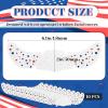 10Pcs Independence Day Glitter Freckles Stickers, Patriotic Red White Blue Glitter Face Tattoos, Waterproof Temporary Tattoos for Women Kids, 4th of July Party Makeup Accessories view 2