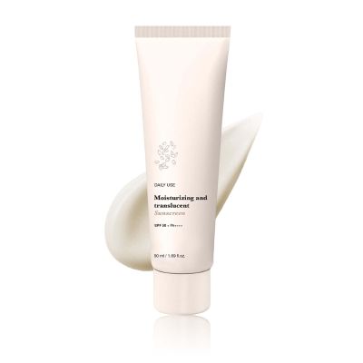 Moisturizing Face Sunscreen SPF 50, Rice Lightweight Hydrating Sunscreen for Face, No Cast Daily Sun Protection, Non-Greasy Sunblock for Outdoor, Beach & Travel (1PC)