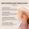 Moisturizing Face Sunscreen SPF 50, Rice Lightweight Hydrating Sunscreen for Face, No Cast Daily Sun Protection, Non-Greasy Sunblock for Outdoor, Beach & Travel (1PC) view 4