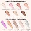 Nude Beige Brown Eyeshadow with Brush, Single Matte Mini Eye shadow Palette, Silky Fine Highly Pigmented Powder, Lightweight & Ultra-Blendable Formula, Ideal for Daily Natural Eye Makeup (#06) view 4