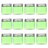SHINYPASING 12 Pcs 50g Green Cosmetic Jars with Aluminum Lids, Empty Refillable Cream Containers for Travel Makeup Storage and Lotion Dispenser Pots view 1