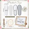 120 Pairs Bulk Wedding Disposable Slippers for Guests, Gray,White view 4