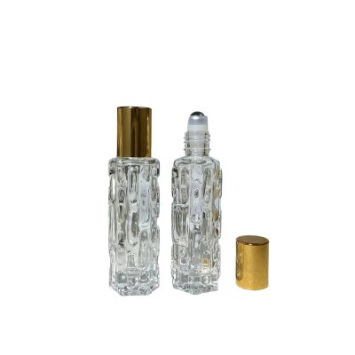 TYLPFH 2Pcs 10ml Glass Steel Roller Bottle Perfume Roll On Mini Essential Oil Containers Sample Empty Travel Refill Vials