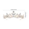 GOOHOCHY Baroque Rhinestone Tiara Crown Bridal Headpiece Wedding Hair Accessories for Brides Party Birthday Gold Base White Crystals view 2