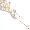 GOOHOCHY Baroque Rhinestone Tiara Crown Bridal Headpiece Wedding Hair Accessories for Brides Party Birthday Gold Base White Crystals view 3